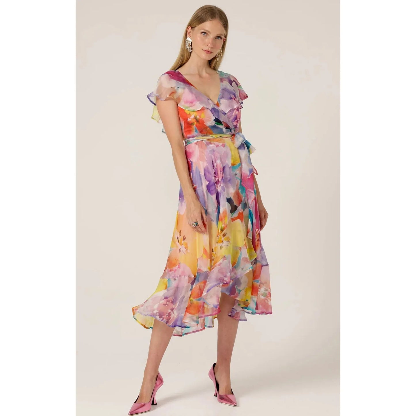 Sacha Drake Pajaritos Wrap Dress (Multi Flo)