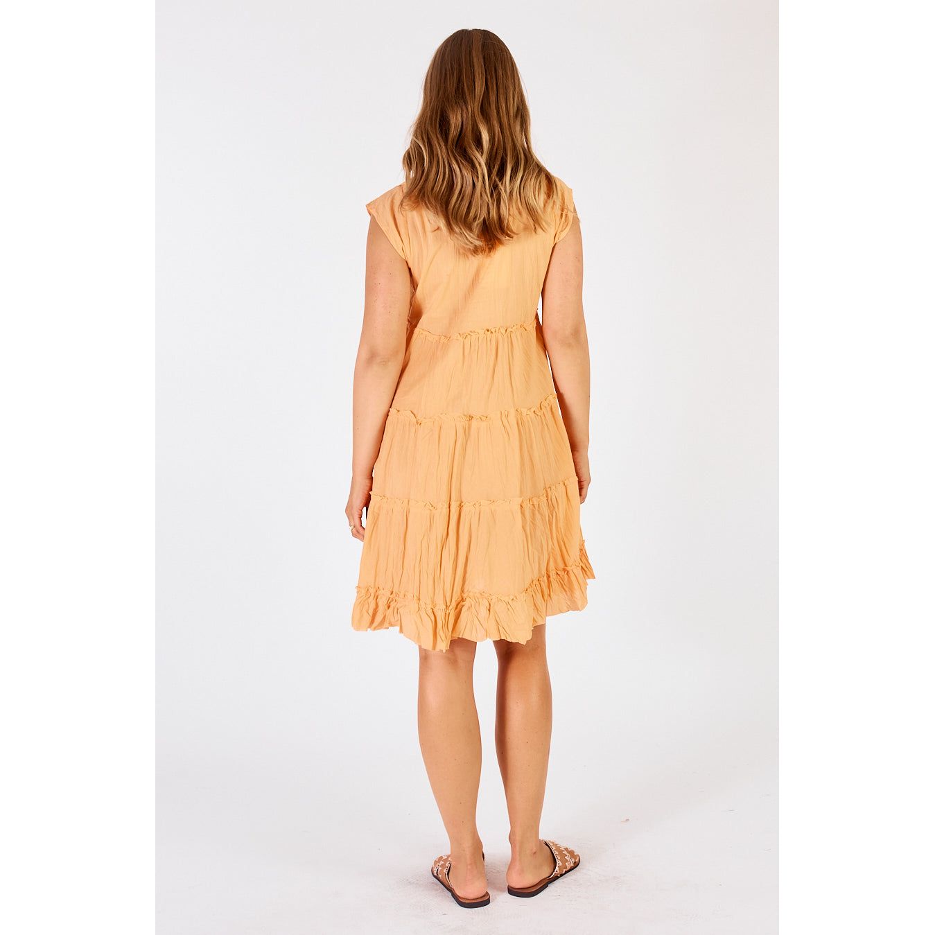 Lula Life Gwen Tiered Dress Rockmelon