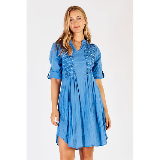 Lula Life Zoe Tuck Dress (candy, periwinkle, rockmelon, sea)
