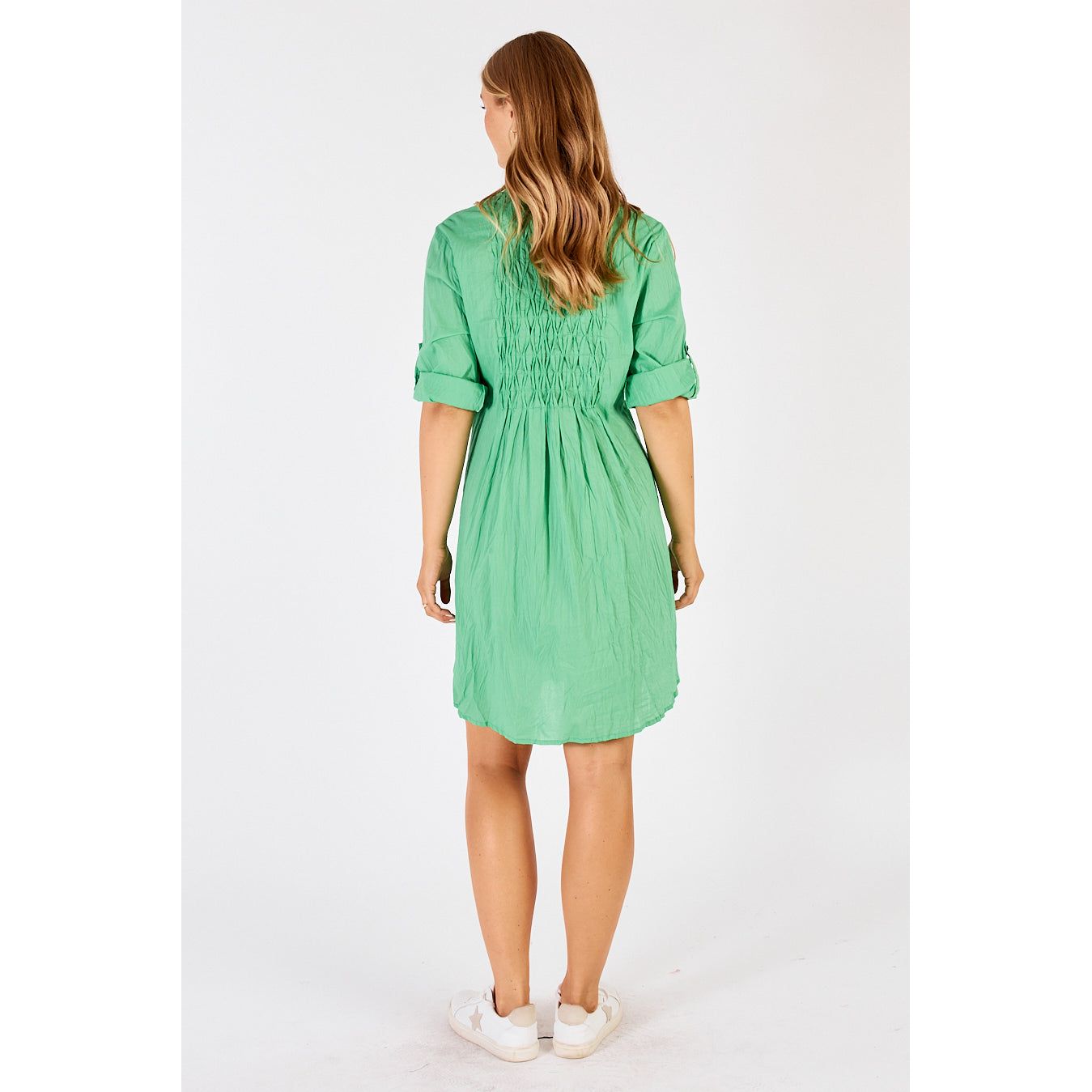 Lula Life Zoe Tuck Dress (candy, periwinkle, rockmelon, sea)