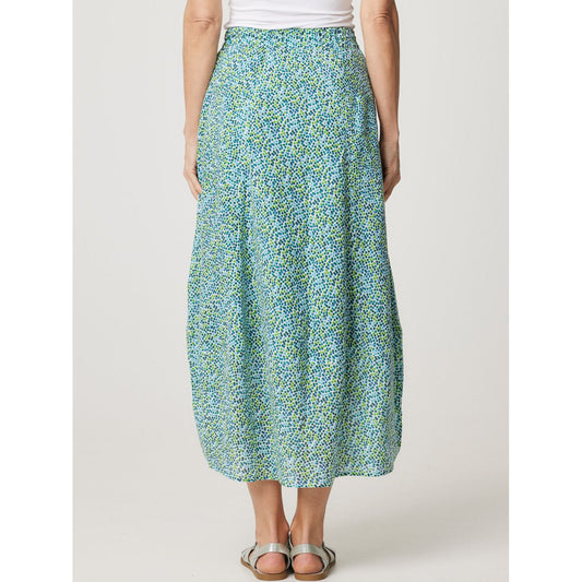 Cake Pocket Panel Skirt Green Spot