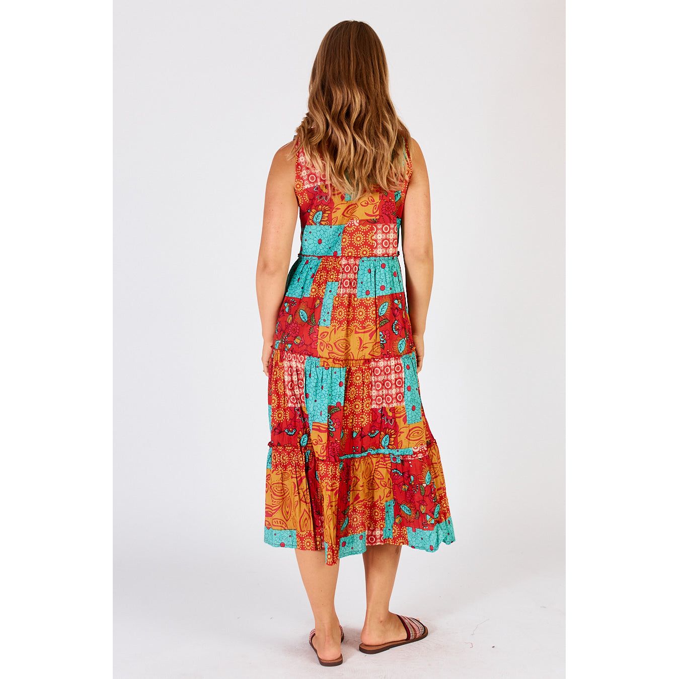 Lula Life Hattie Tiered Midi Flame