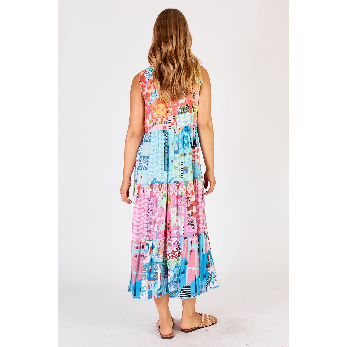 Lula Life Aliah Sleeveless Midi Multi
