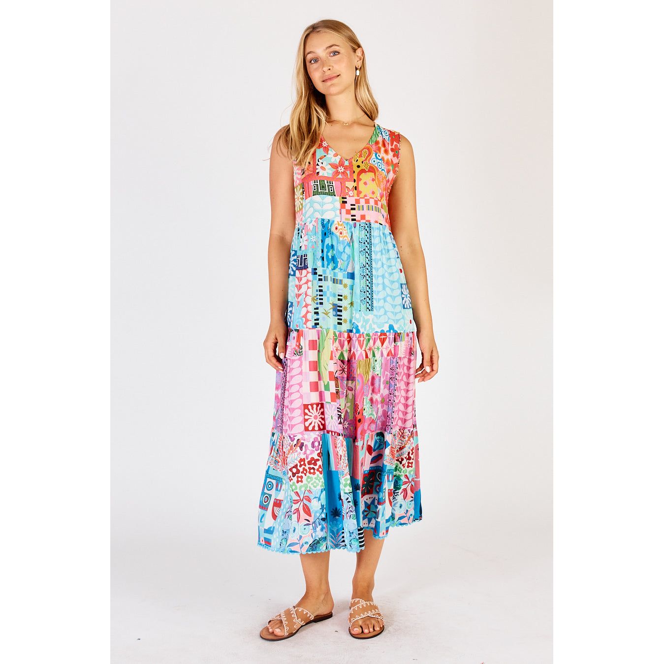 Lula Life Aliah Sleeveless Midi Multi