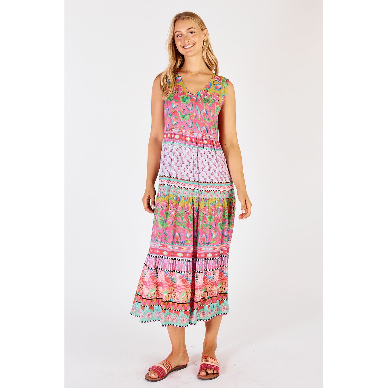 Lula Life Elisie Sleeveless Midi Melon