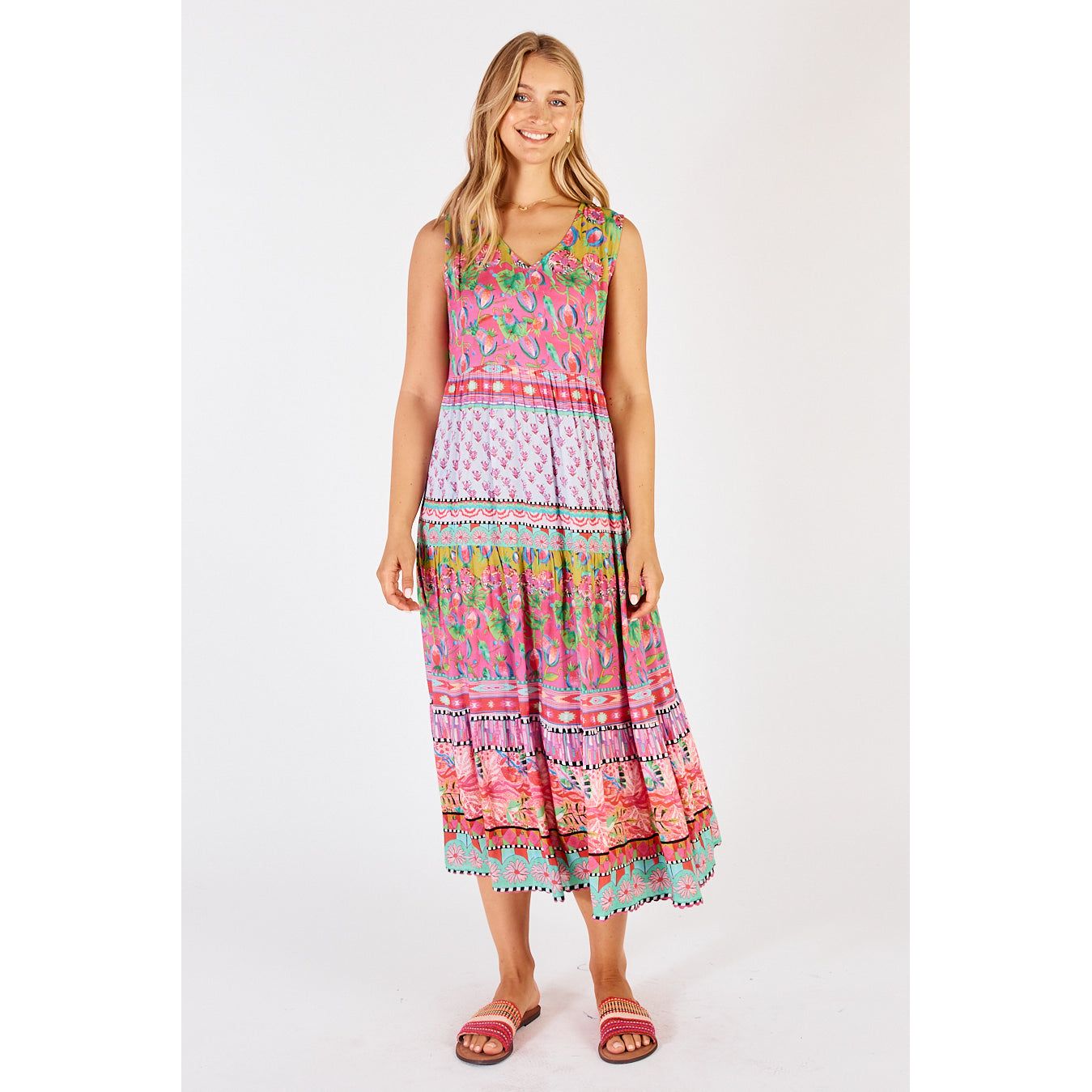 Lula Life Elisie Sleeveless Midi Melon