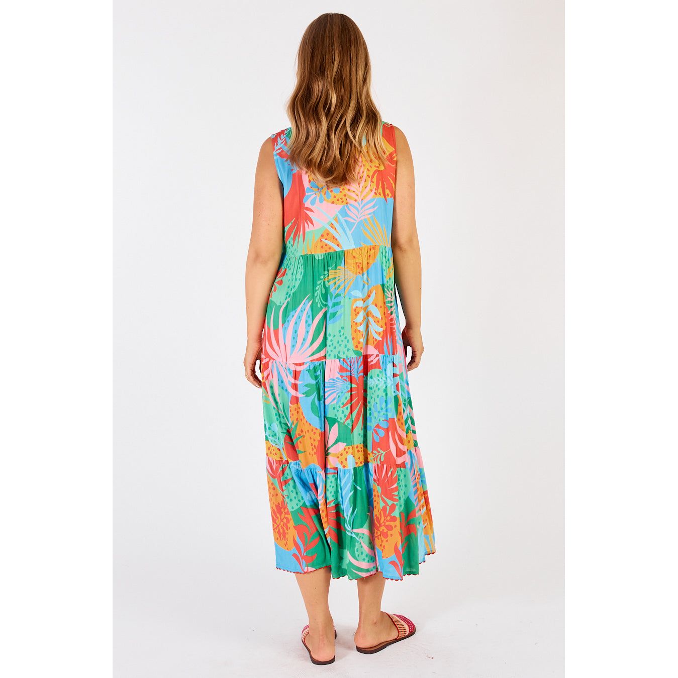Lula Life Marsie Slvless Midi Print