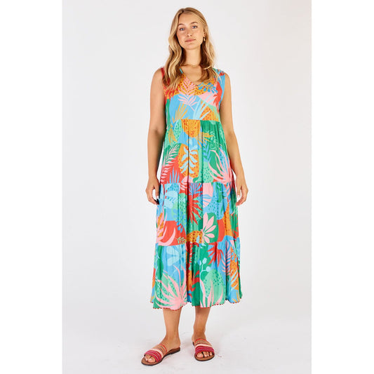 Lula Life Marsie Slvless Midi Print