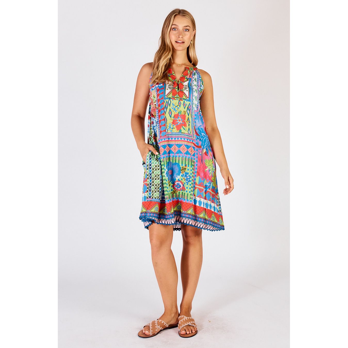 Lula Life Vivone Sundress Lime