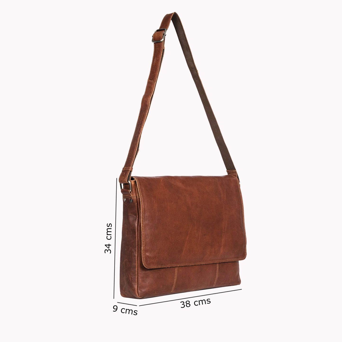 Leather culture messenger bag