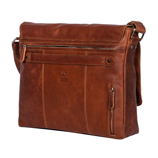 Leather culture messenger bag