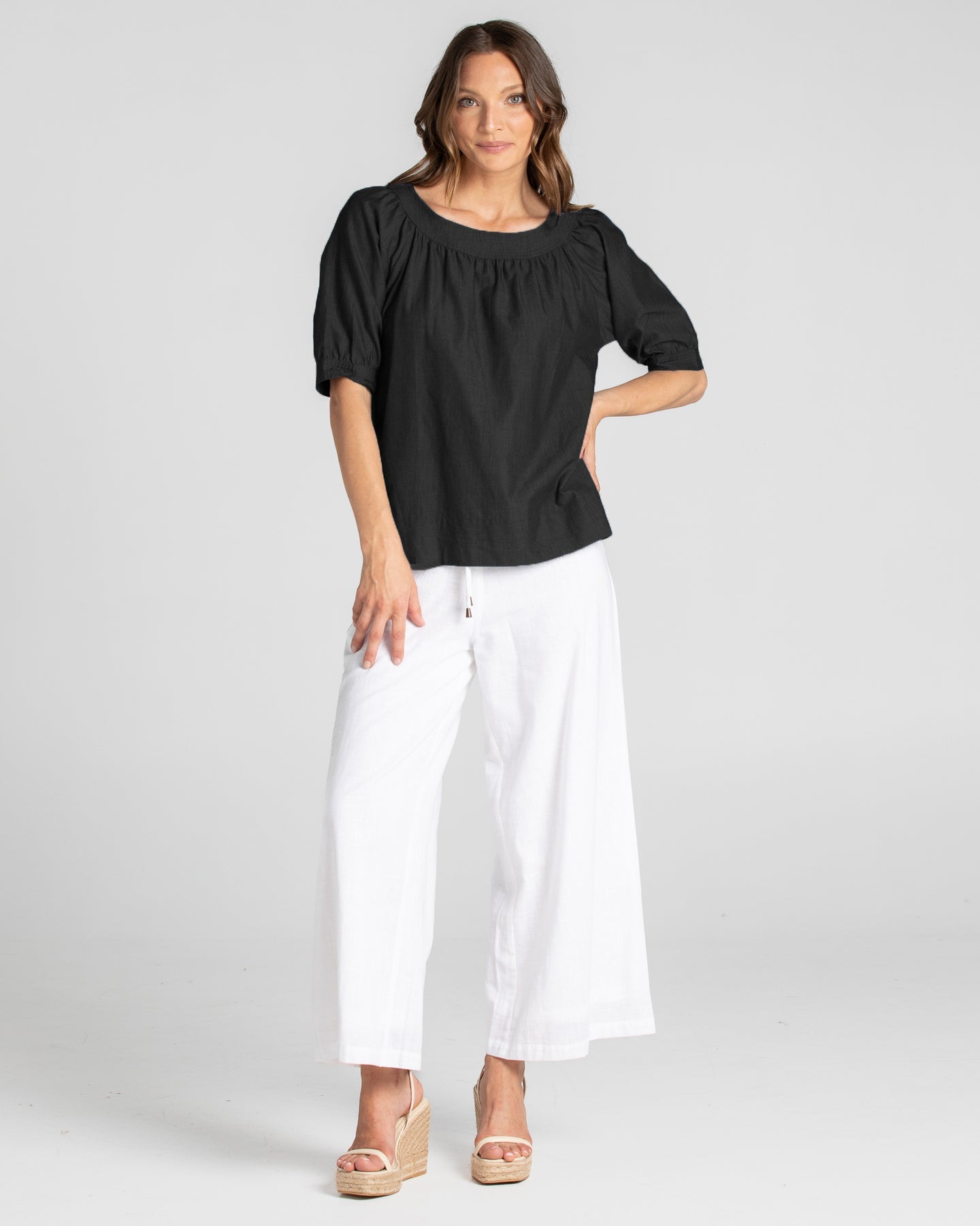 Boom Shankar Ria Pant Basic White