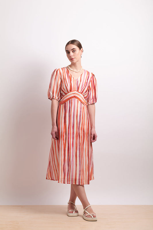 Neris Koi Stripe Draw The Line Dress