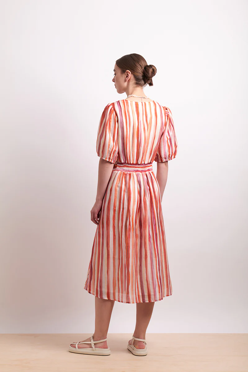 Neris Koi Stripe Draw The Line Dress
