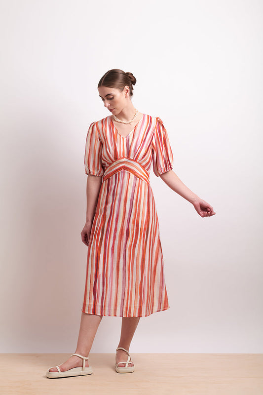 Neris Koi Stripe Draw The Line Dress