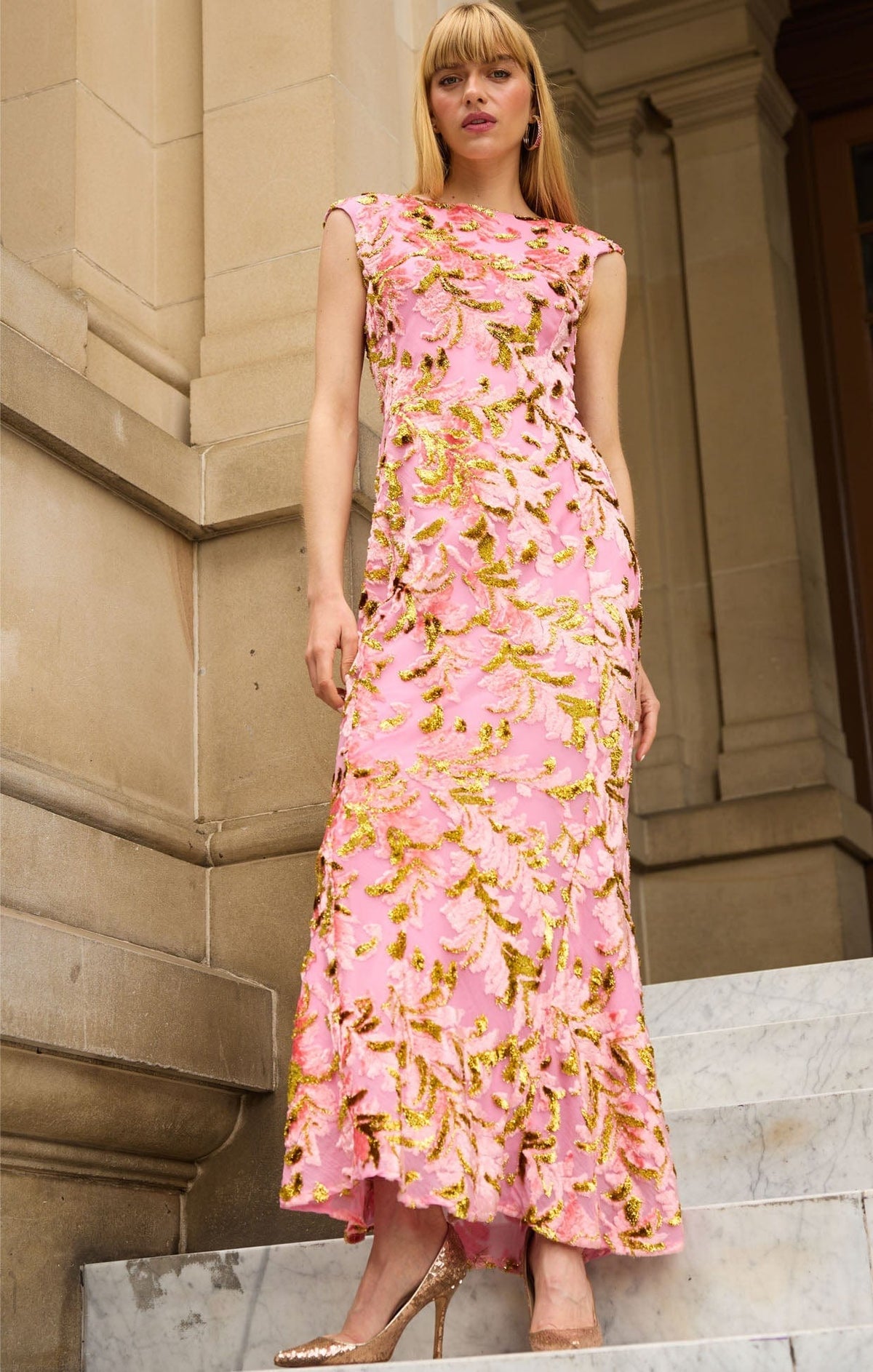 Sacha Drake Heavenly Heights Pink/Gold Maxi