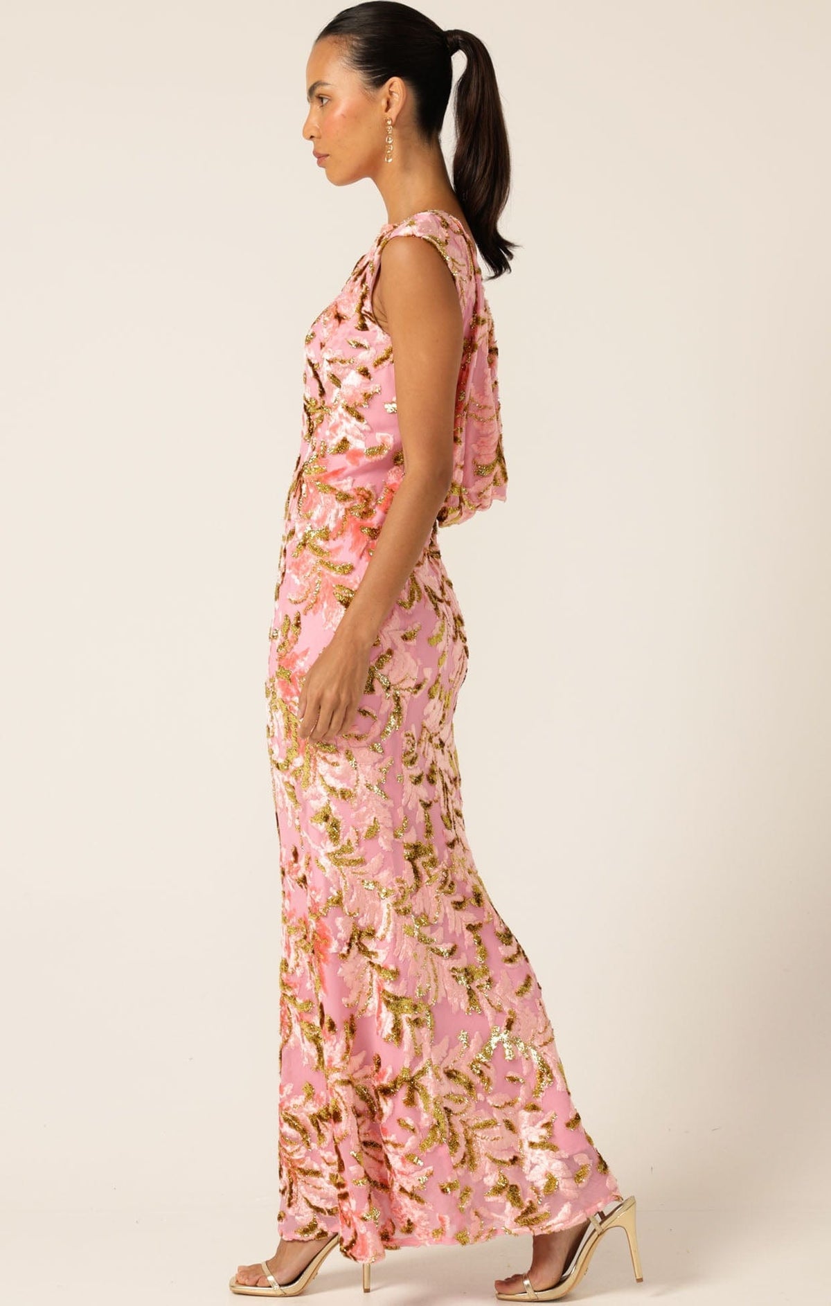 Sacha Drake Heavenly Heights Pink/Gold Maxi