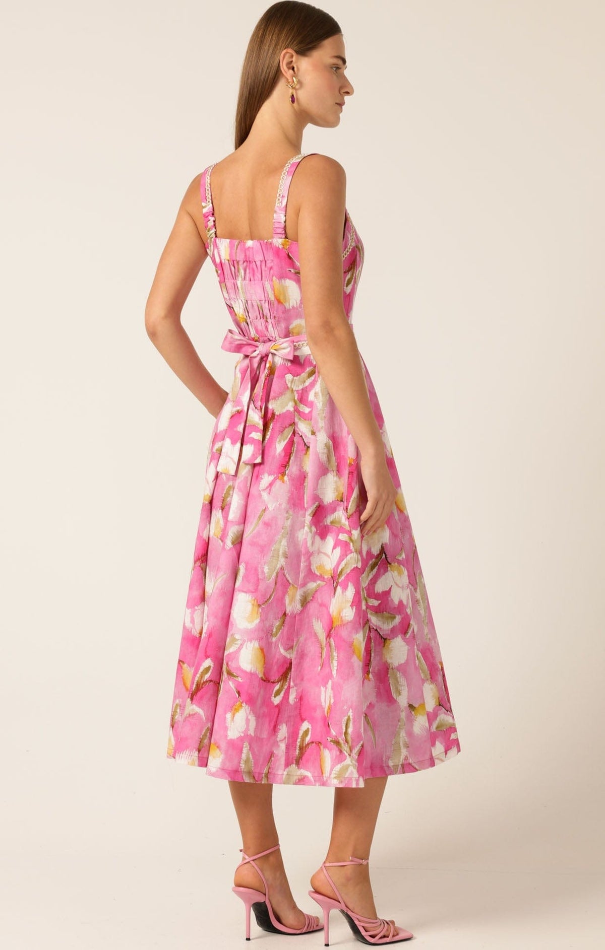 Sacha Drake Tulip Rose Midi Dress