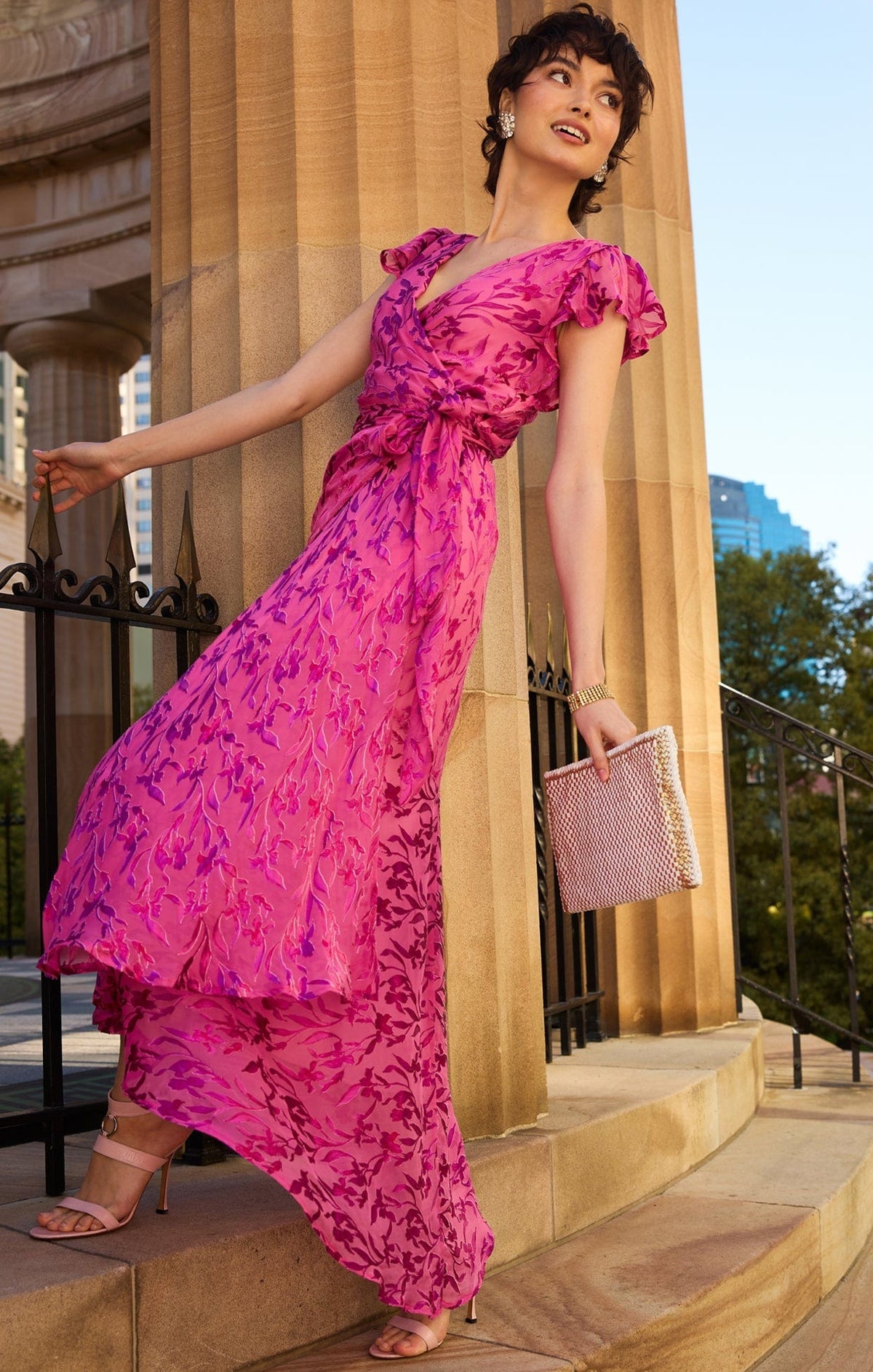 Sacha Drake Bella Rose Maxi Wrap - Magenta