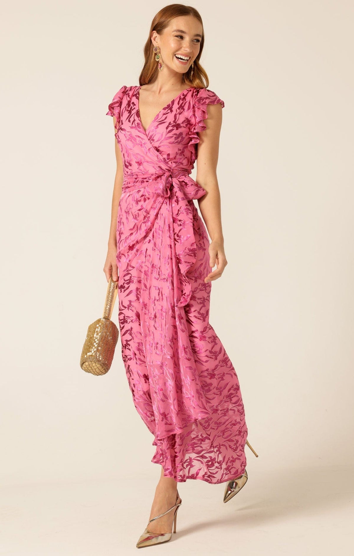 Sacha Drake Bella Rose Maxi Wrap - Magenta