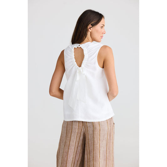 Shanty Adel Cream Linen Top