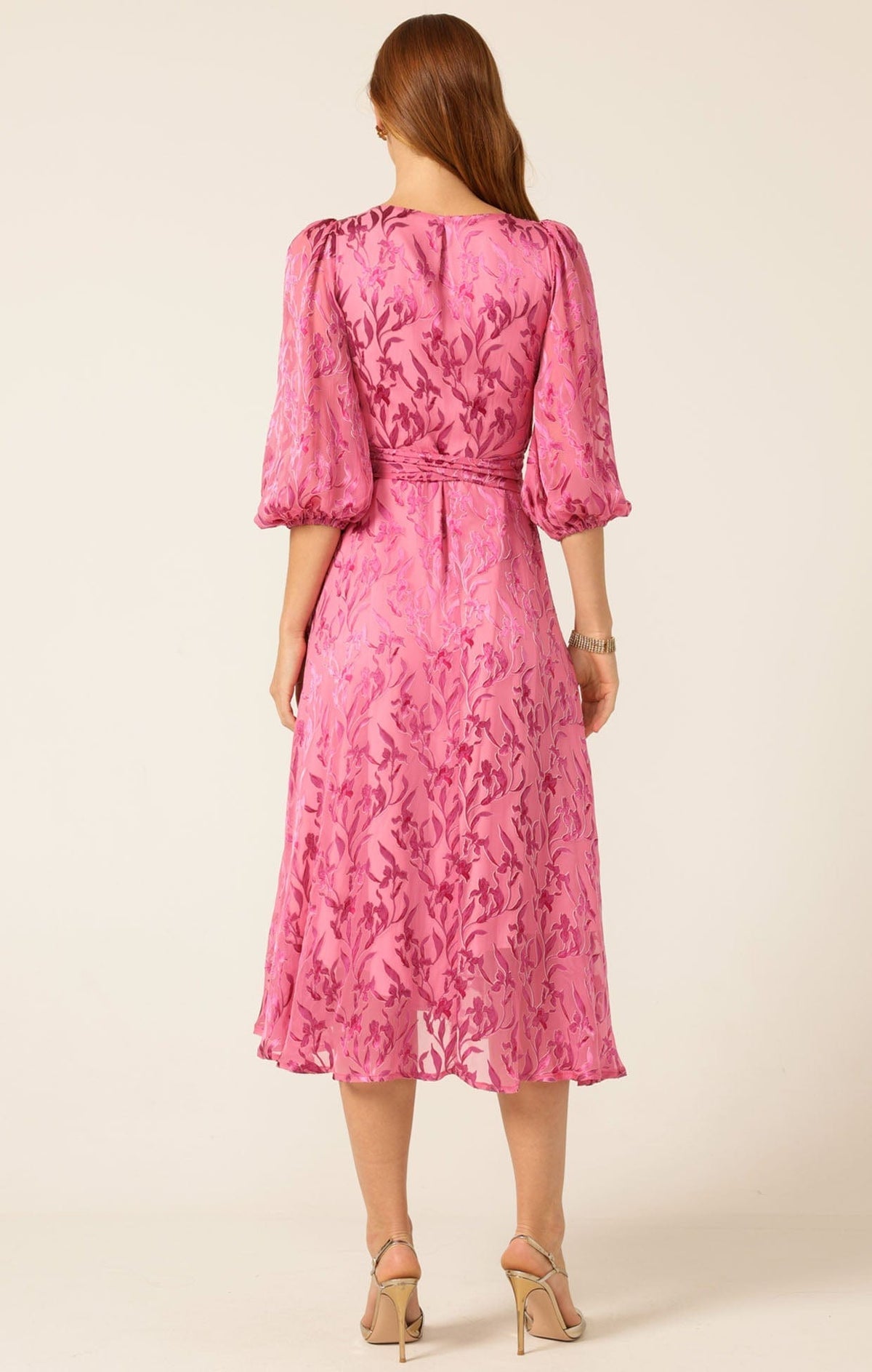 Sacha Drake Sherbet Breeze Midi Wrap Dress- Magenta