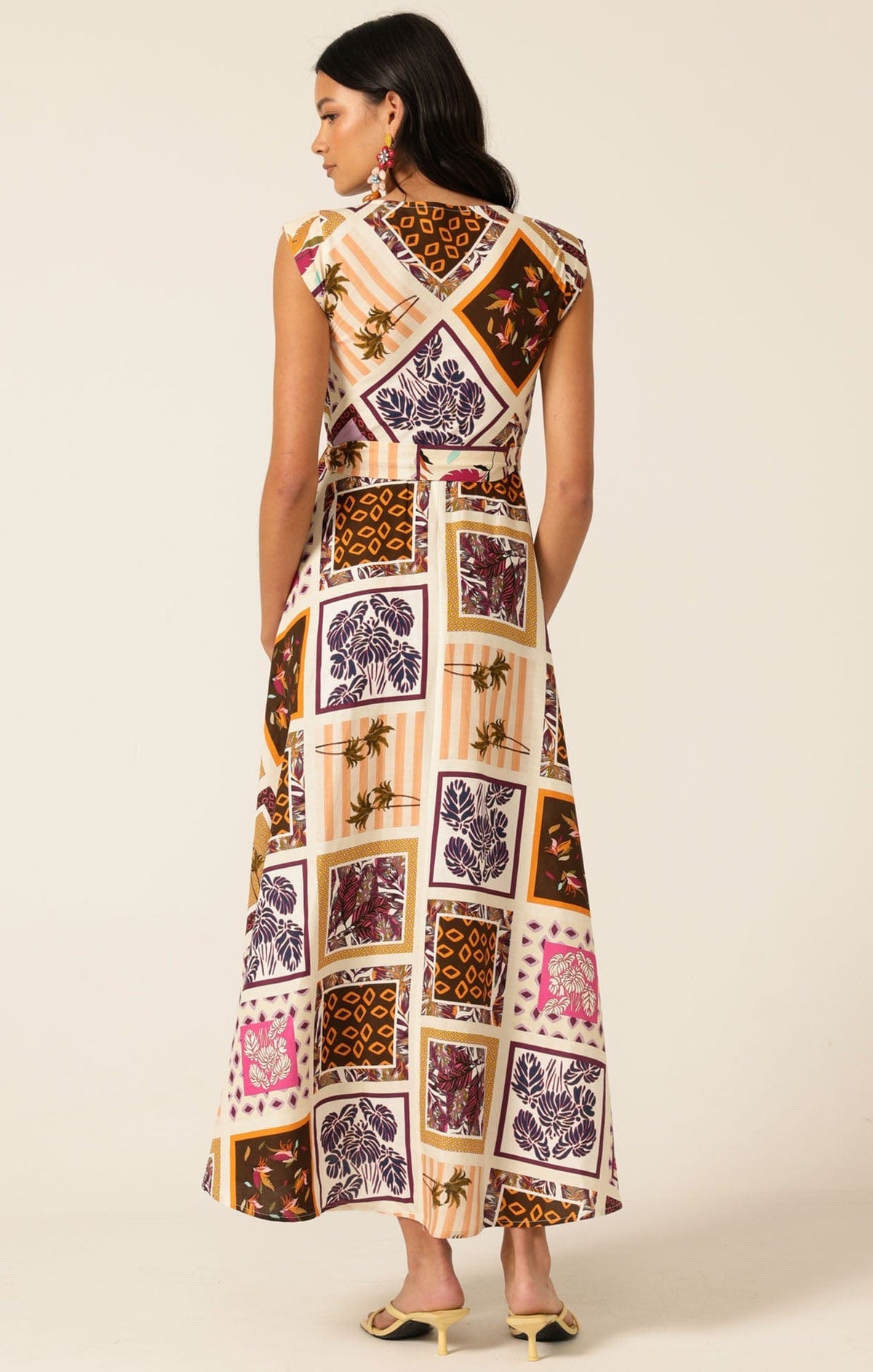 Sacha Drake Sunset Chase Wrap Dress - Magenta Choc Tile