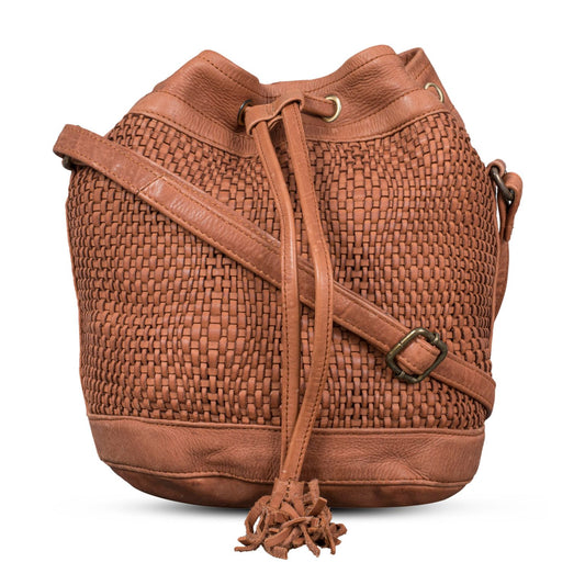 URBAN - genuine leather handwoven handbag