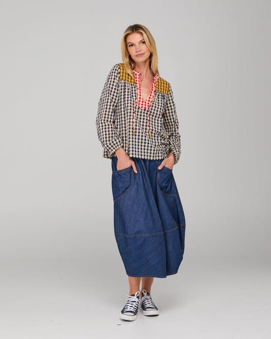 Boom Shankar Guru Skirt Dark Denim