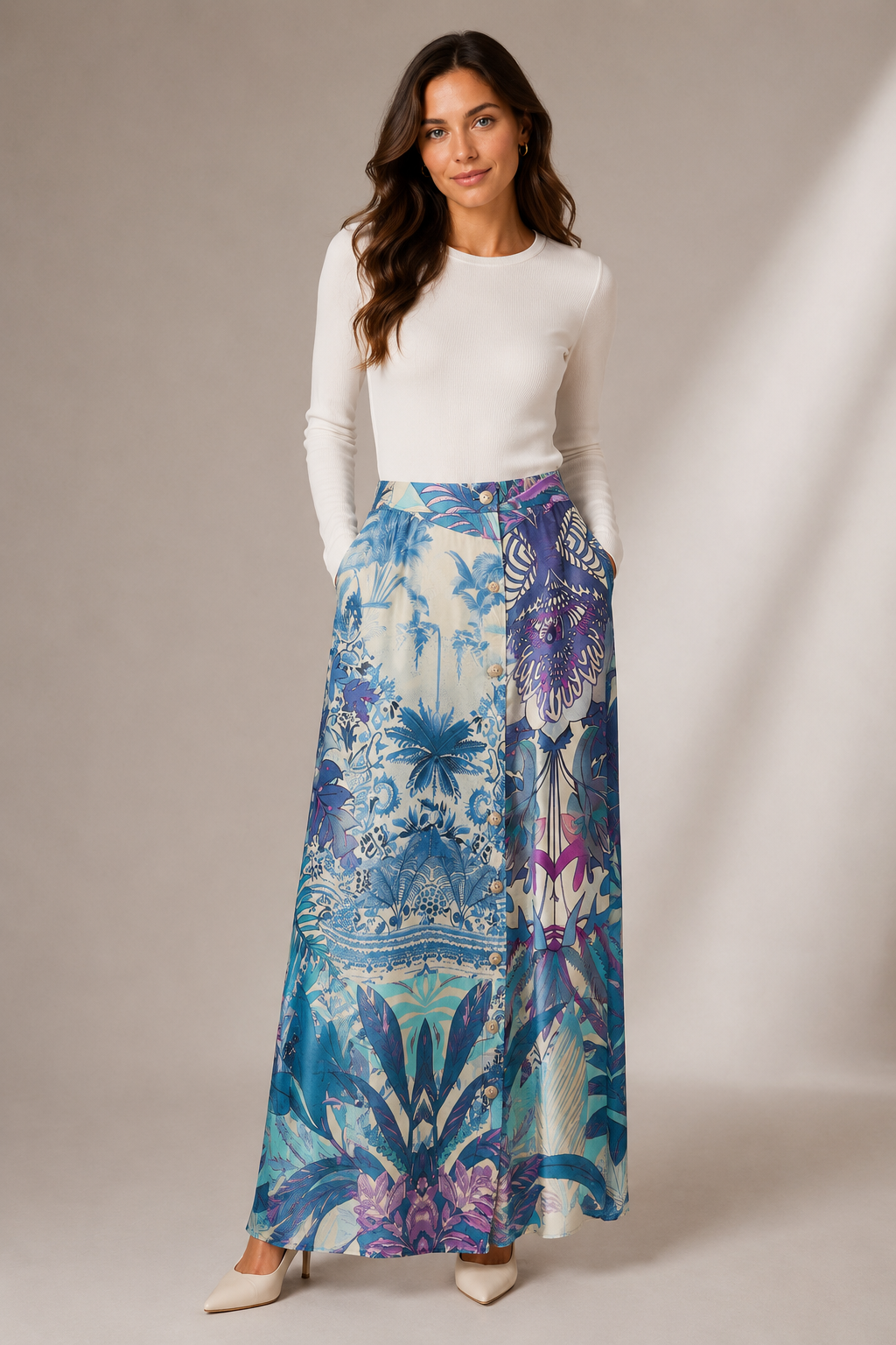 Miss Goodlife Skirt Mystic Garden Buttons