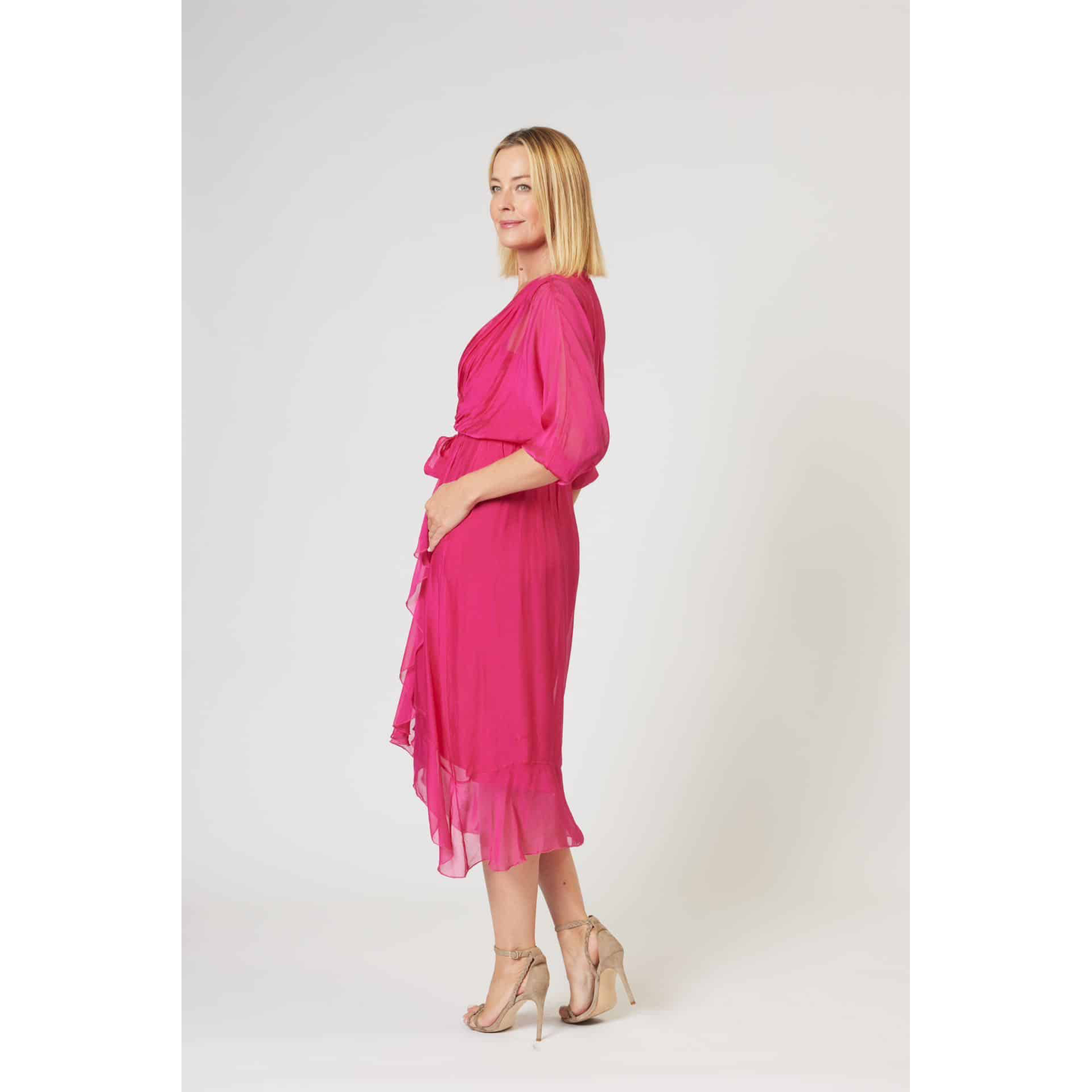Hot Ice Raspberry Wrap Dress