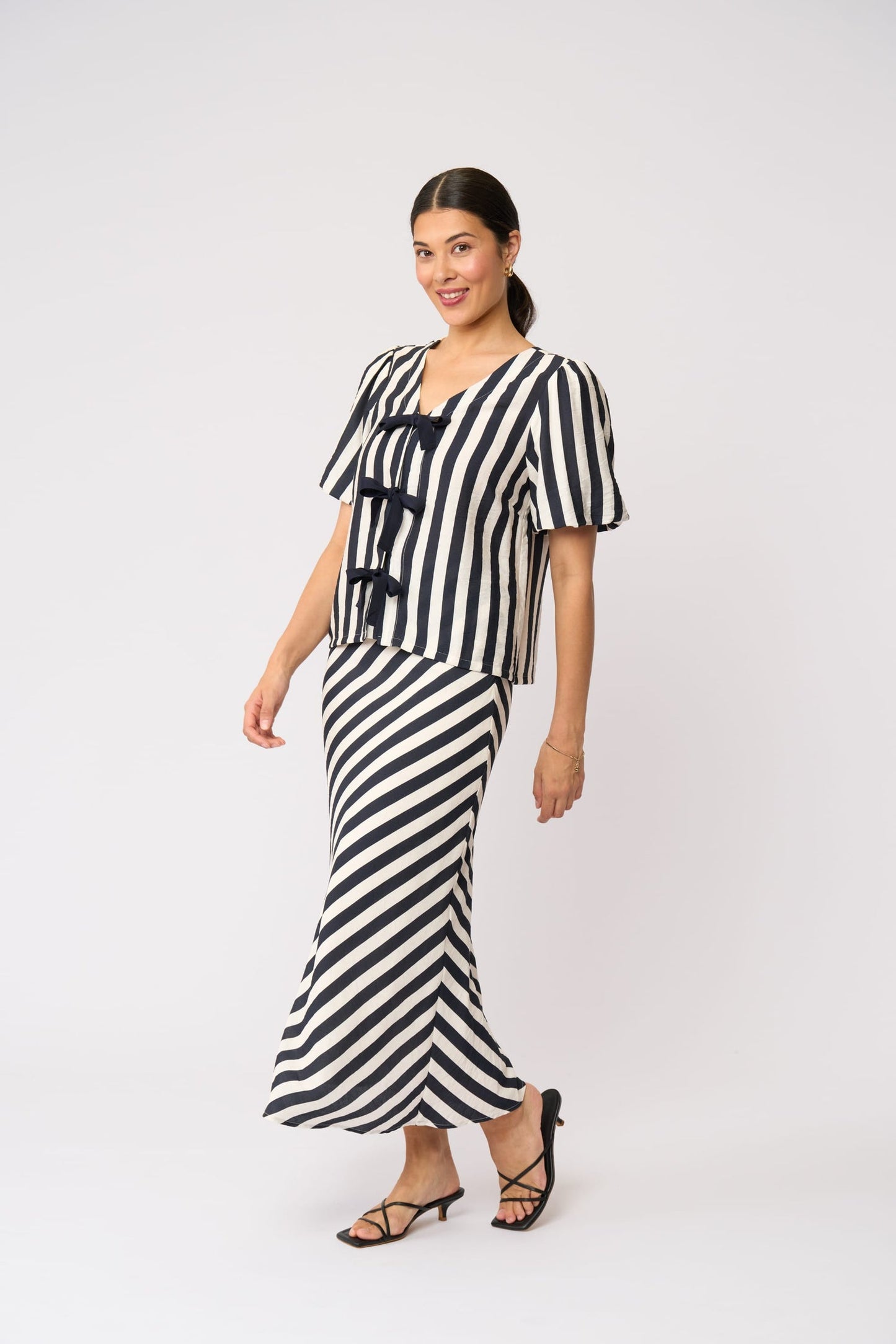 Foil Stripe Right Skirt