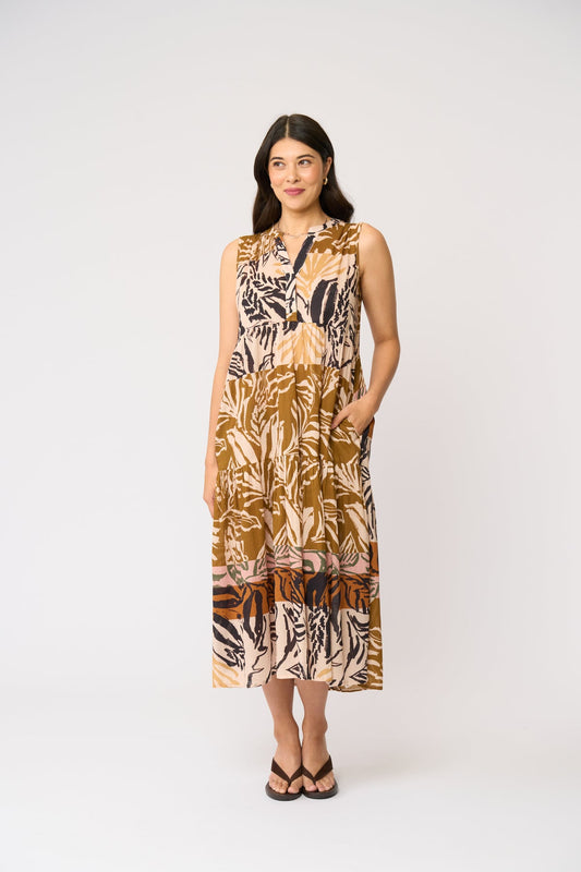 Foil Cruise Moves Dress Keep Palm