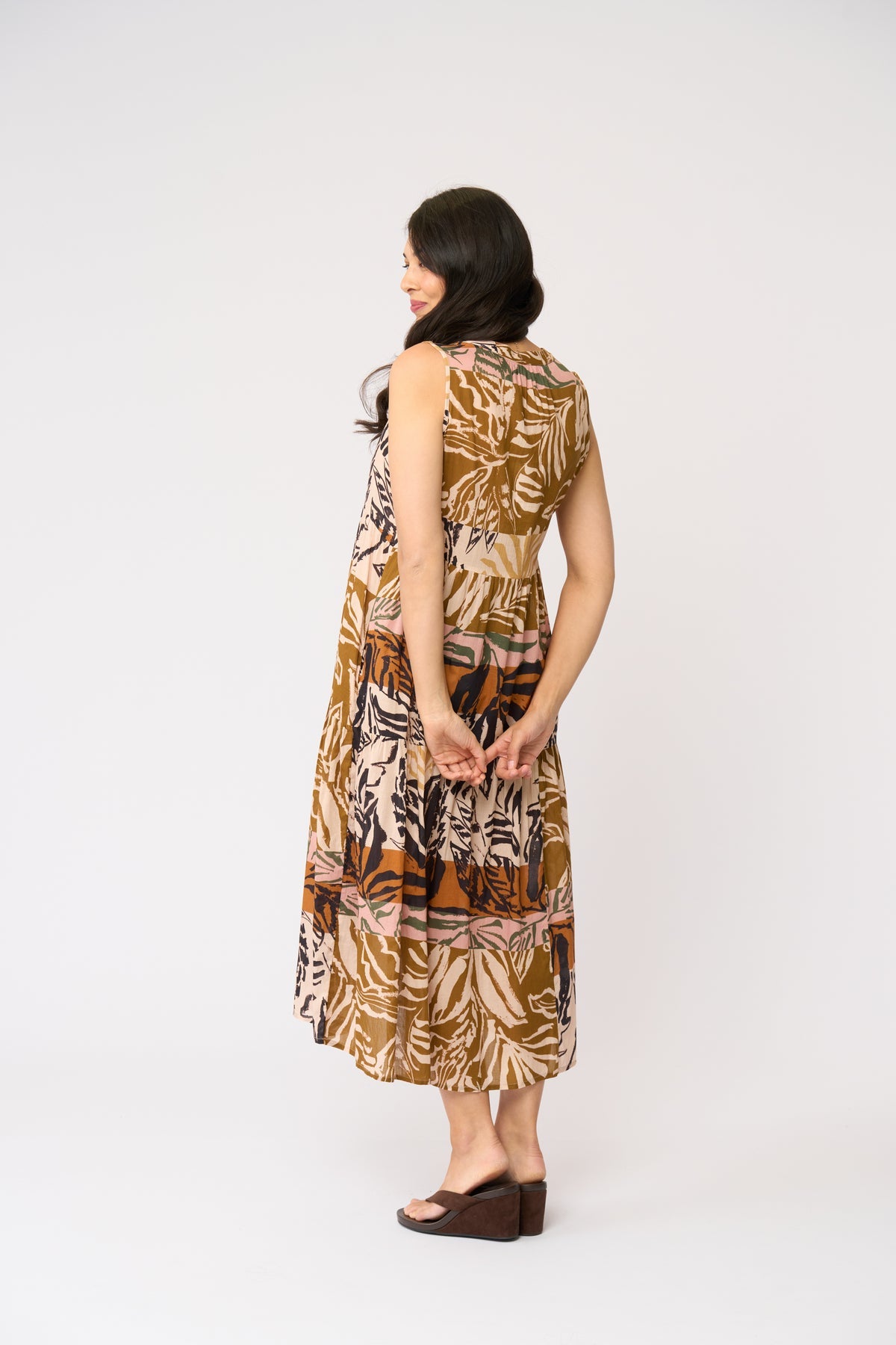 Foil Cruise Moves Dress Keep Palm