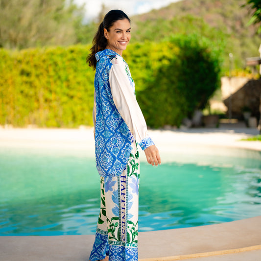 Miss Goodlife Blouse Green Garden