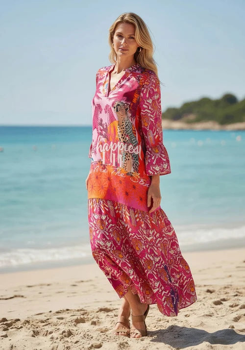 Miss Goodlife Dress Tiger Heart Multicolor