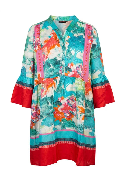 Miss Goodlife Dress Turquoise Breeze Multicolor