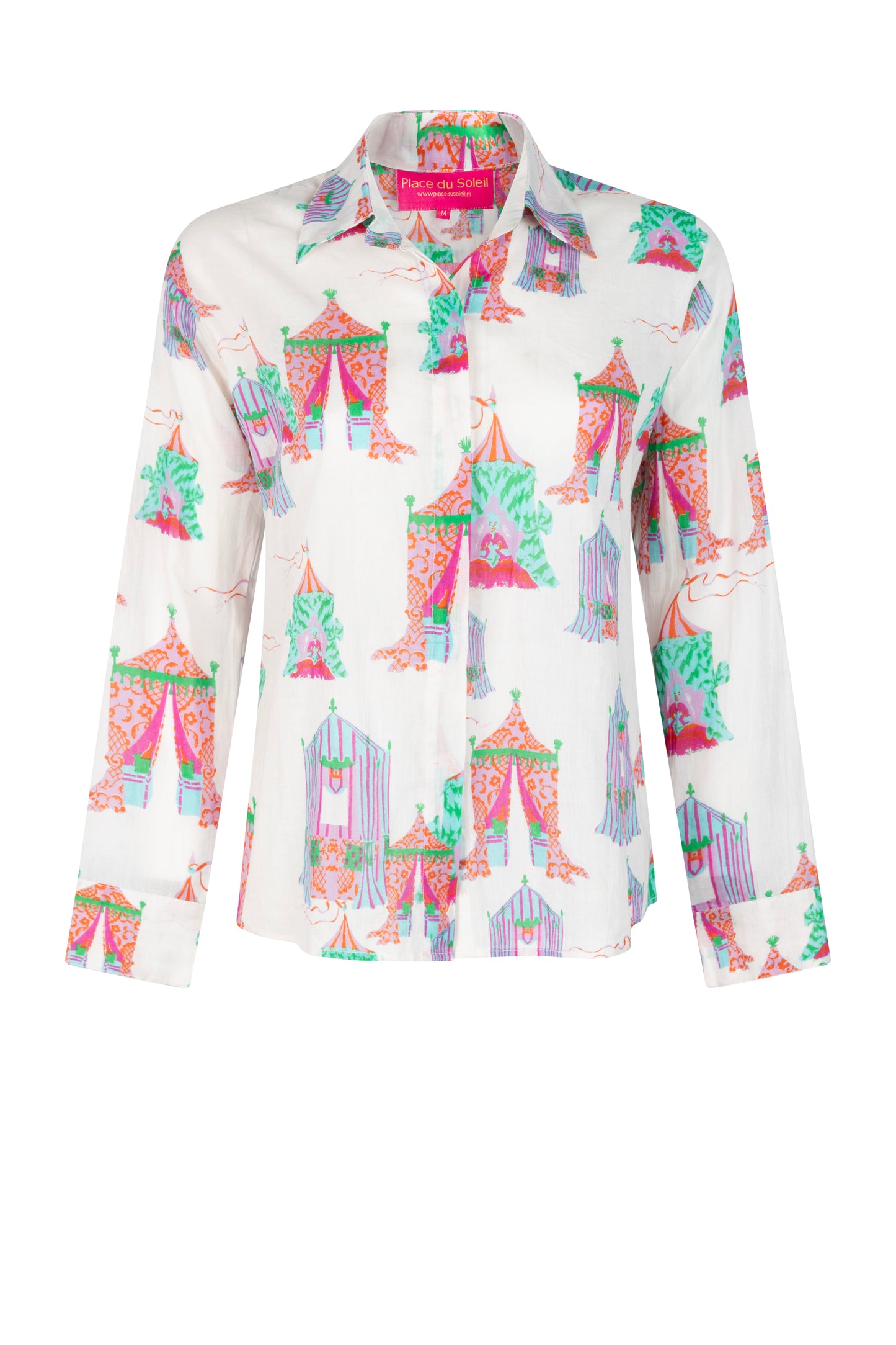 Place Du Soleil Tea Tents Blouse White Multi
