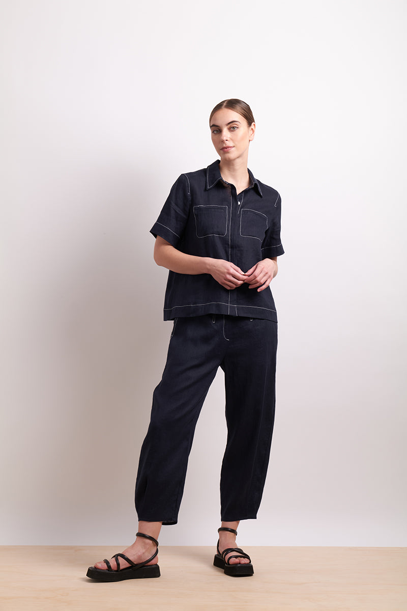 Neris Indigo In Contrast Pant