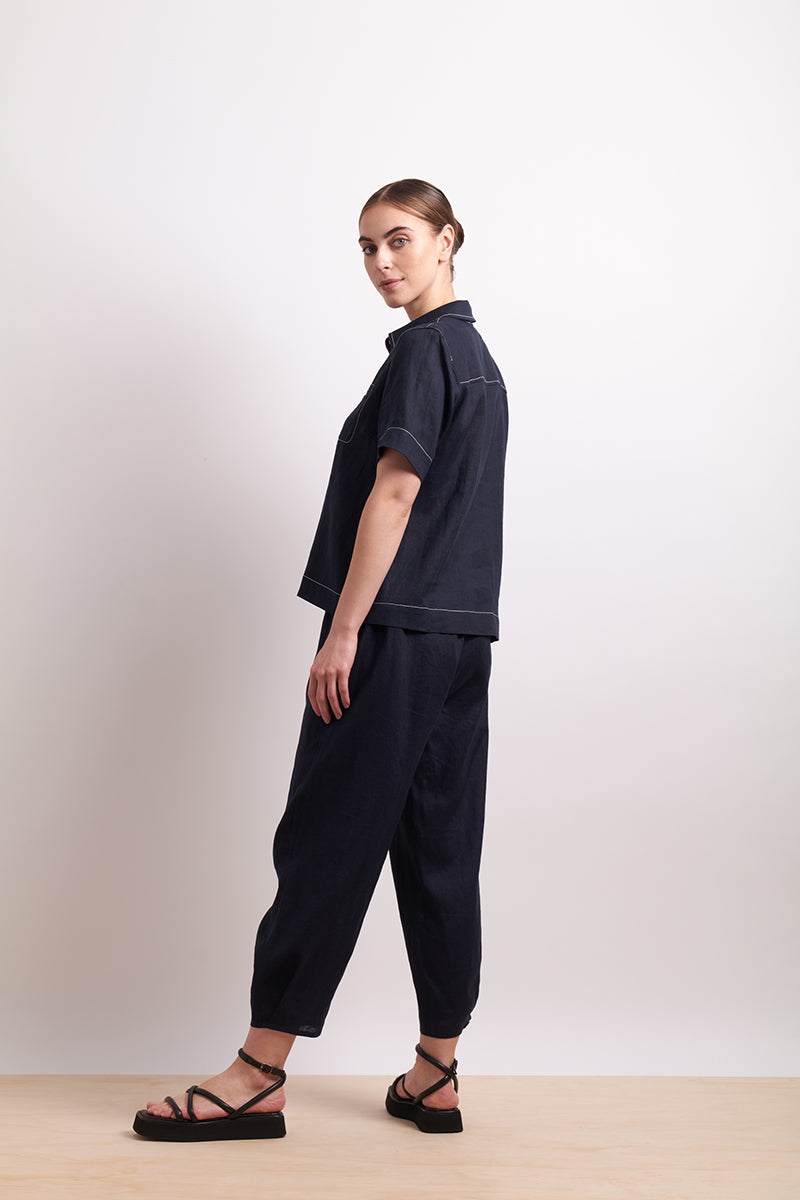 Neris Indigo In Contrast Pant