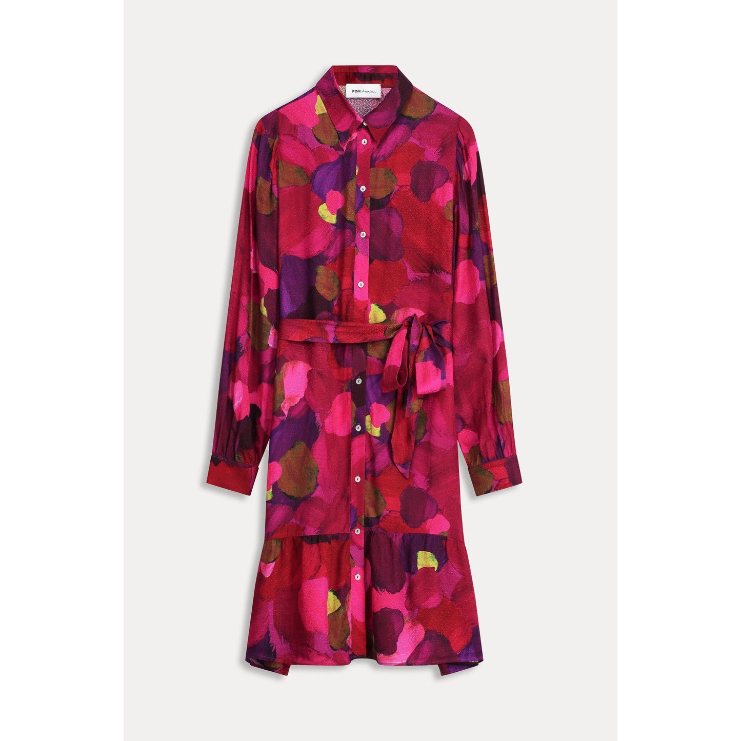 POM Dress Brushwork Firey Pink