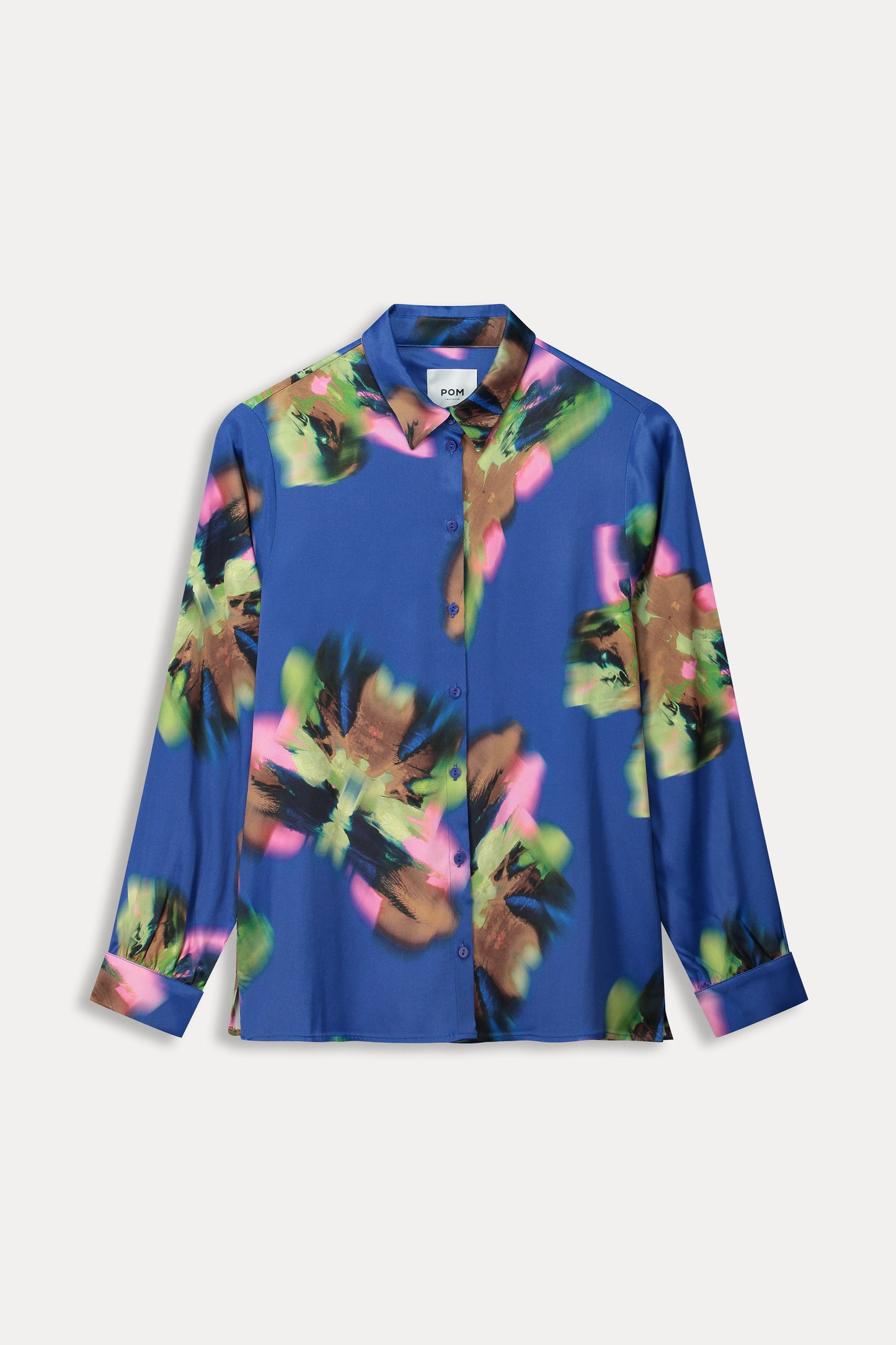 POM Mila Satin Blouse Butterfly Blue