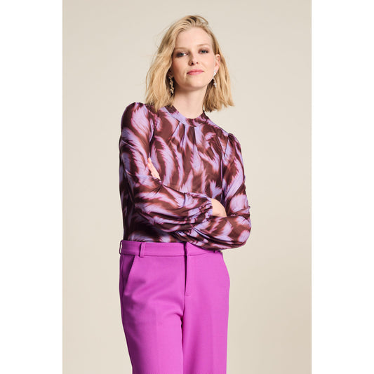 POM Feathers Brown Top