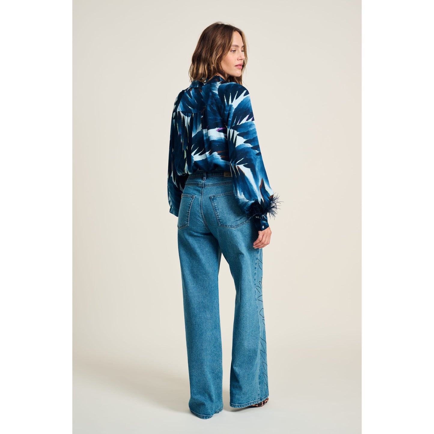 POM Feather Blue Blouse