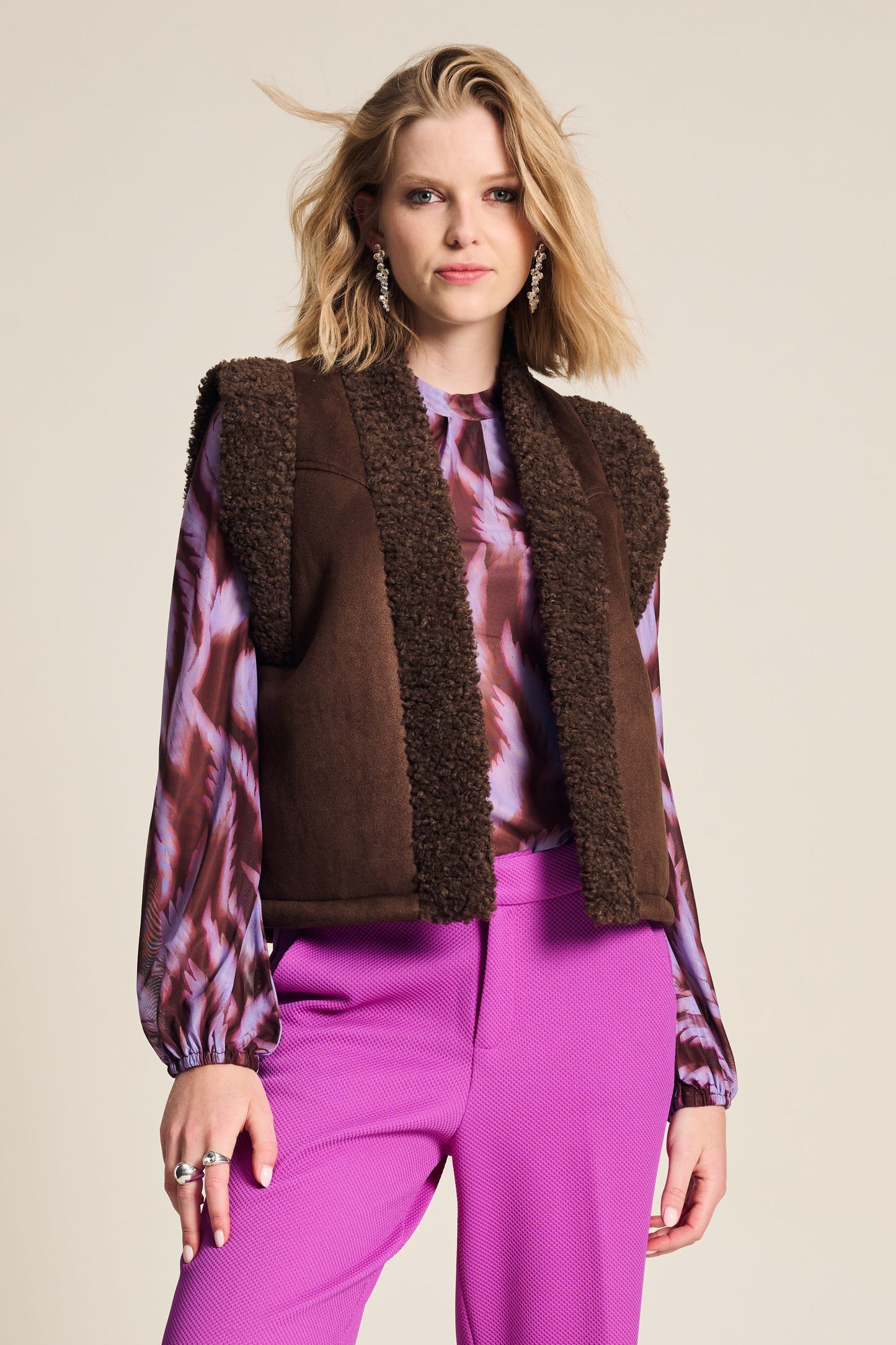 POM Lammy Brown Vest