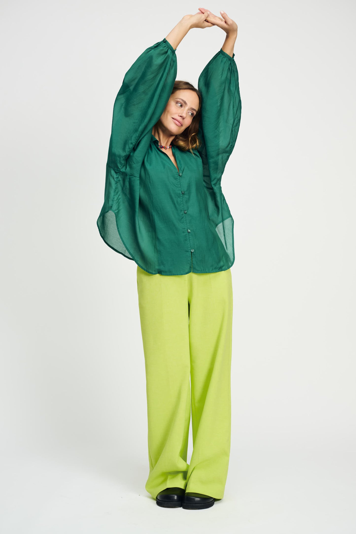 POM Blouse Lena Meadow Green