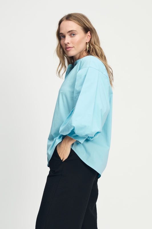 POM Blouse Poplin Sky Blue