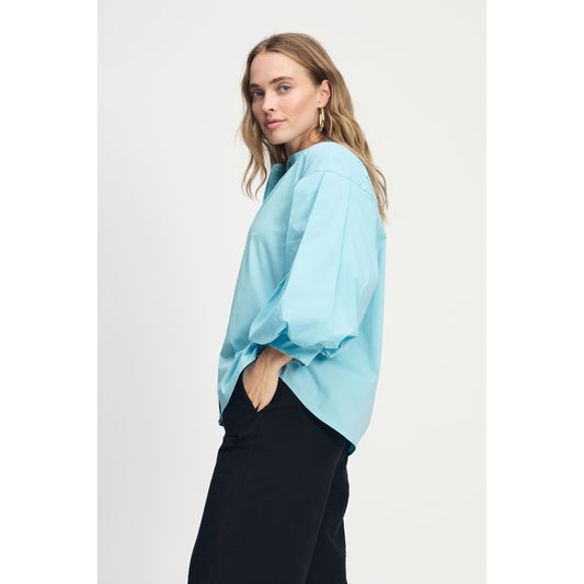 POM Blouse Poplin Sky Blue