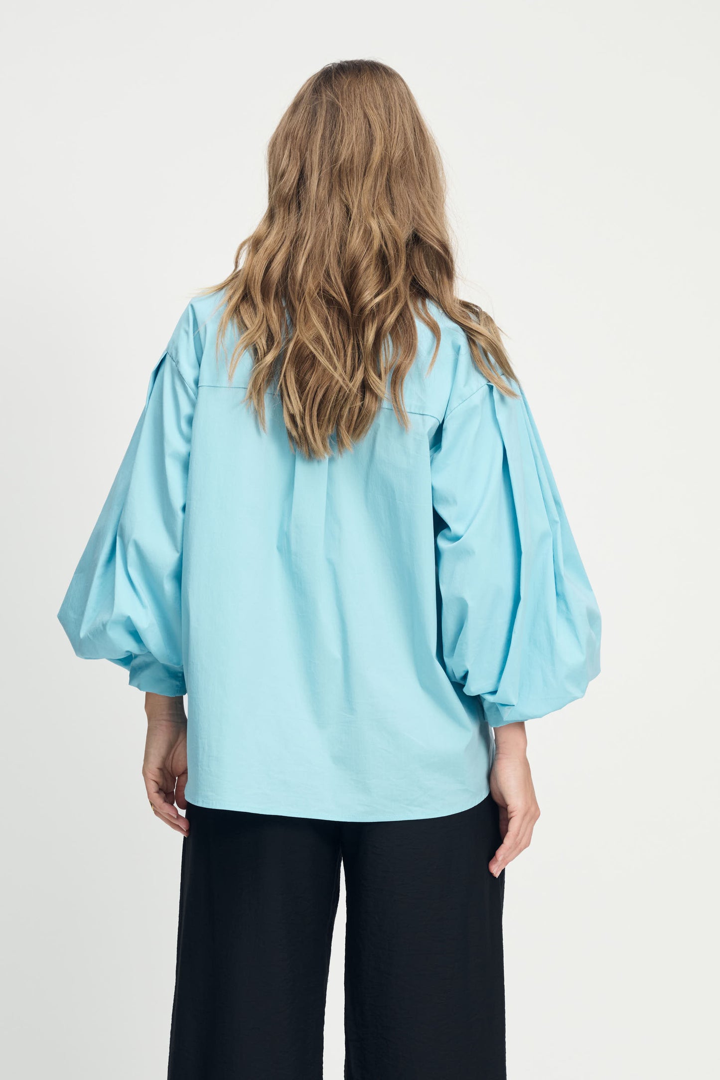 POM Blouse Poplin Sky Blue