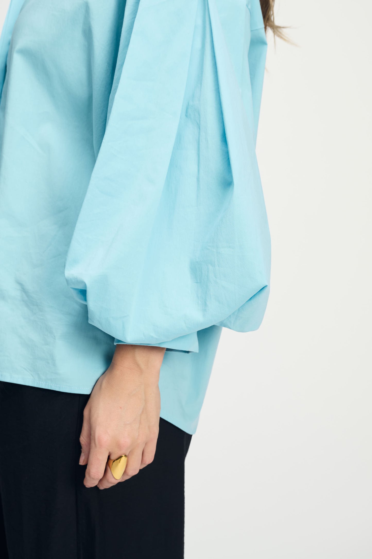 POM Blouse Poplin Sky Blue